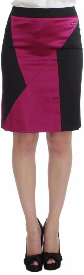 Dolce & Gabbana Zwart Roze Katoenen Stretchrok Black Dames - Foto 4