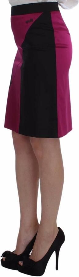 Dolce & Gabbana Zwart Roze Katoenen Stretchrok Black Dames - Foto 3