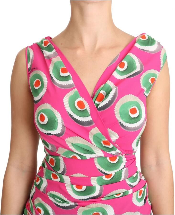 Dolce & Gabbana Roze Zijden Siciliaanse Taart Top Multicolor Dames