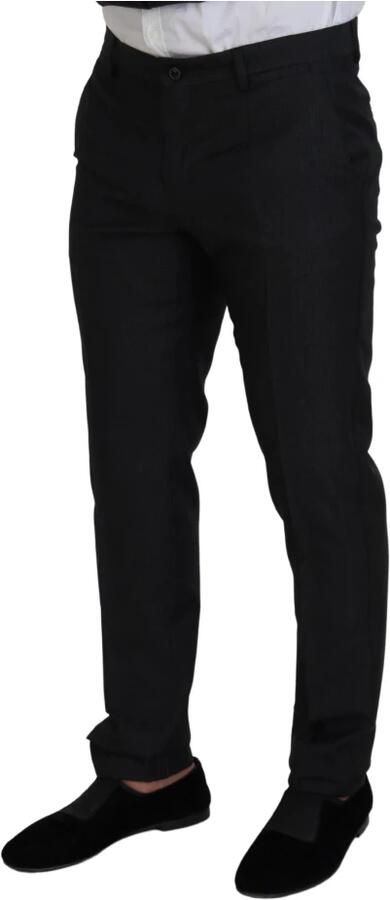 Dolce & Gabbana Zwart Virgin Wool Formeel 3-delig Pak Klassieke Elegantie Black Heren - Foto 10