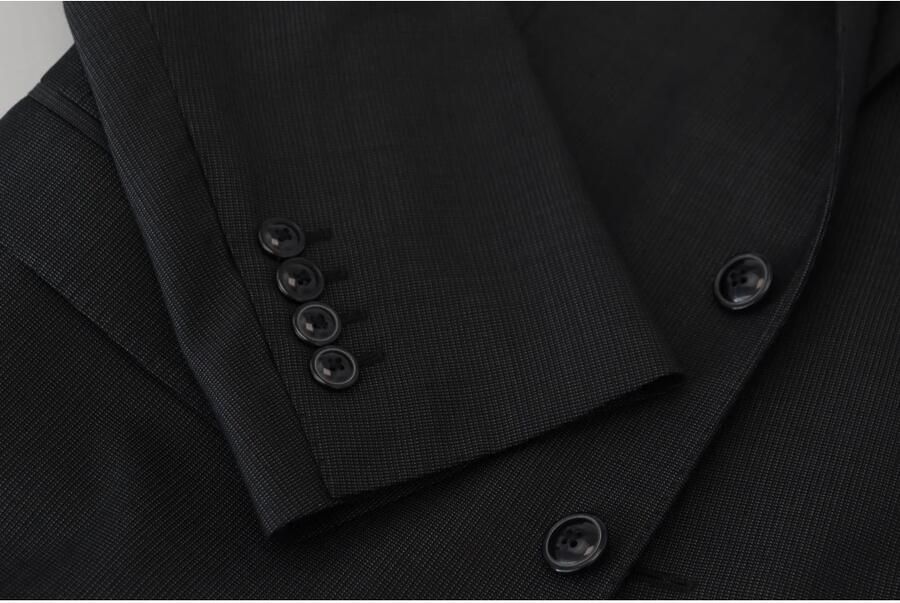 Dolce & Gabbana Zwart Virgin Wool Formeel 3-delig Pak Klassieke Elegantie Black Heren - Foto 4