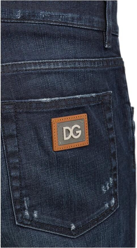 Dolce & Gabbana Skinny jeans met reliëflogo Blue Heren - Foto 4
