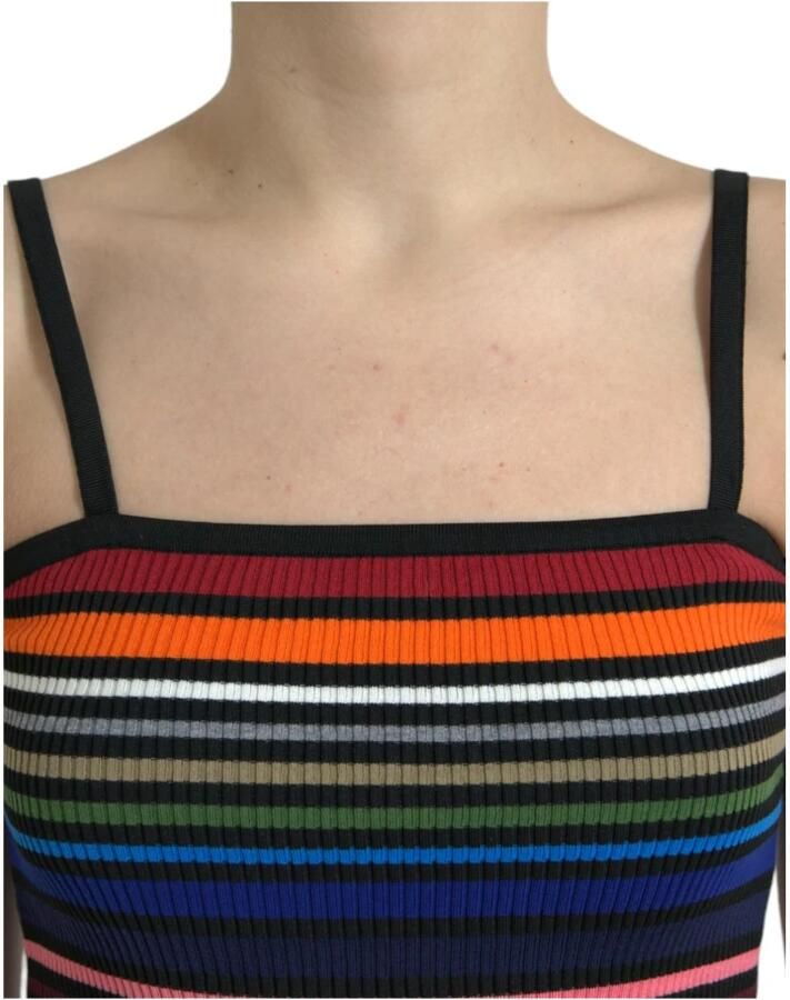 D&G Overhemd D&G Veelkleurig gestreept gebreid tanktop TSH84802