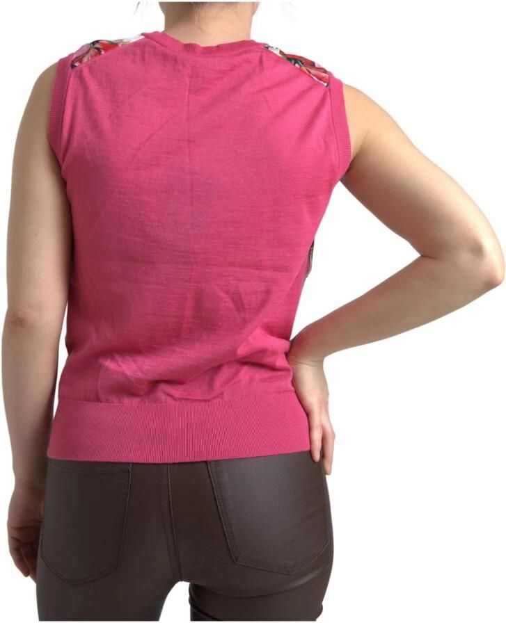 Dolce & Gabbana Multicolor Bloemen Crew Neck Tank Top Multicolor Dames