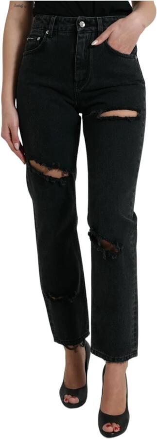 Dolce & Gabbana Elegante Zwarte High-Waisted Stretch Jeans Black - Foto 11