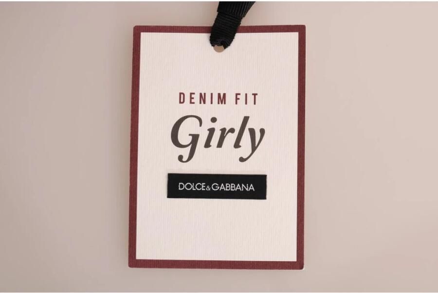 Dolce & Gabbana Blauwe Gestreepte Katoenen Jeans Slim Fit Blauw Dames - Foto 3