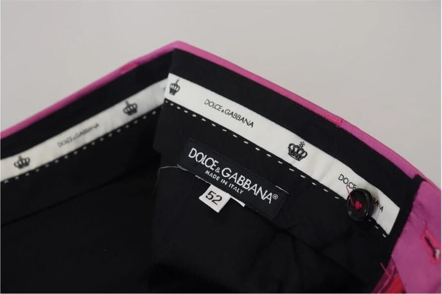 Dolce & Gabbana Roze Zijden Slim Fit Jurkbroek Pink Heren - Foto 2