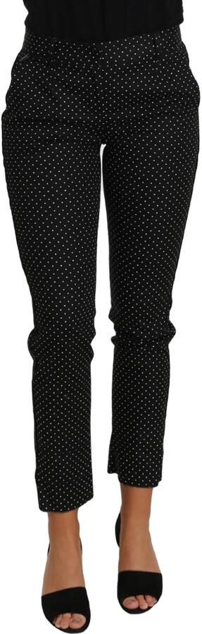 Dolce & Gabbana Pre-owned Black Dress Polka Dot Cropped Straight Pants Black Dames - Foto 4