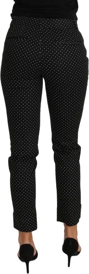 Dolce & Gabbana Pre-owned Black Dress Polka Dot Cropped Straight Pants Black Dames - Foto 2