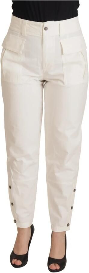 Dolce & Gabbana Tapered Katoenen Broek Exclusief Italiaans Ontwerp White Dames - Foto 7
