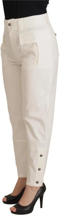 Dolce & Gabbana Tapered Katoenen Broek Exclusief Italiaans Ontwerp White Dames - Foto 6