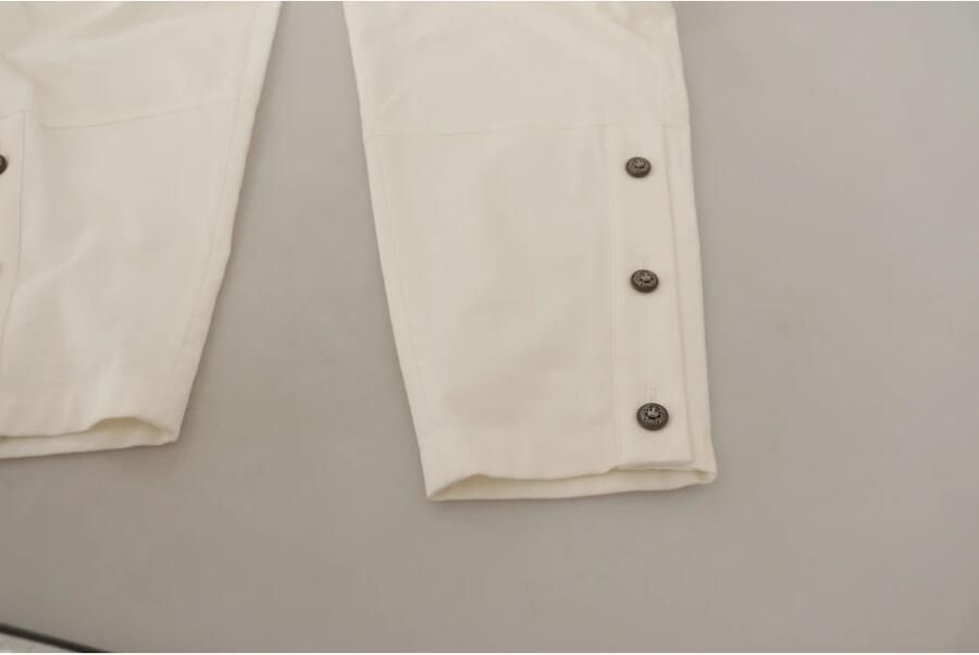 Dolce & Gabbana Tapered Katoenen Broek Exclusief Italiaans Ontwerp White Dames - Foto 2