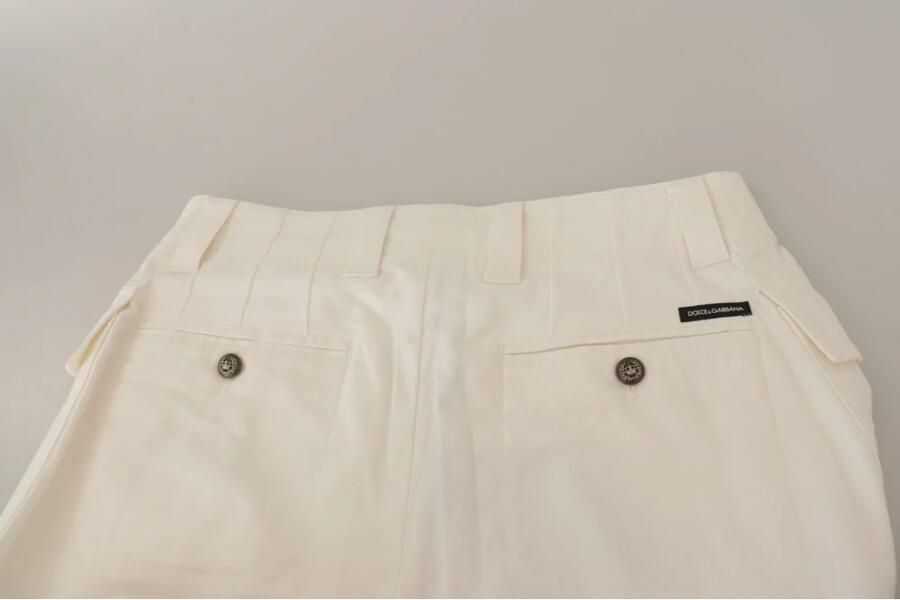 Dolce & Gabbana Tapered Katoenen Broek Exclusief Italiaans Ontwerp White Dames - Foto 4