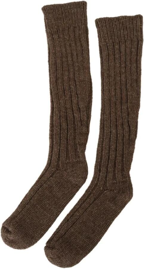 Dolce & Gabbana Luxe Bruine Wol Gebreide Kalf Lange Dames Sokken Brown Dames - Foto 2