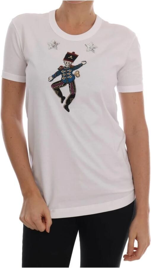 Dolce & Gabbana Sprookjesachtig Wit Katoenen T-Shirt White Dames