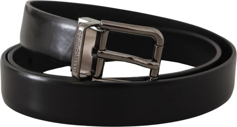 Dolce & Gabbana Elegante zwarte leren riem met metalen gesp Black Heren - Foto 4