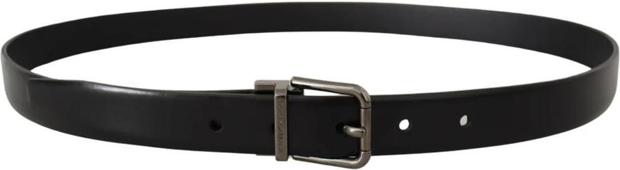 Dolce & Gabbana Elegante zwarte leren riem met metalen gesp Black Heren - Foto 5