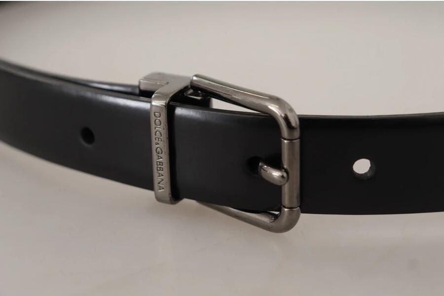 Dolce & Gabbana Elegante zwarte leren riem met metalen gesp Black Heren - Foto 2