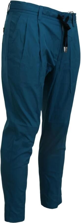Dolce & Gabbana Blauwe Katoenen Chinos Broek Stijlvol Comfort Blue Heren - Foto 5