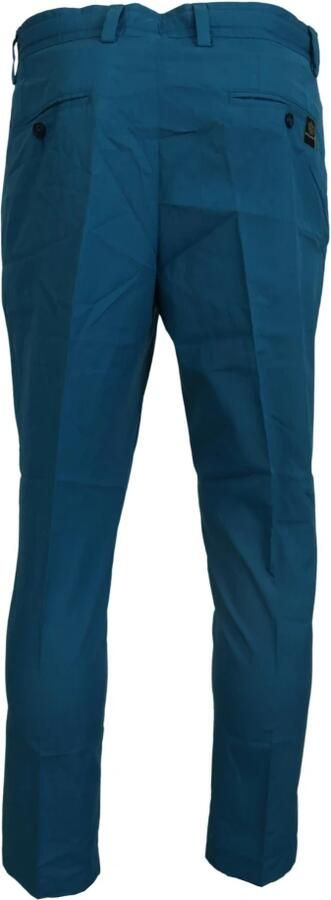 Dolce & Gabbana Blauwe Katoenen Chinos Broek Stijlvol Comfort Blue Heren - Foto 4