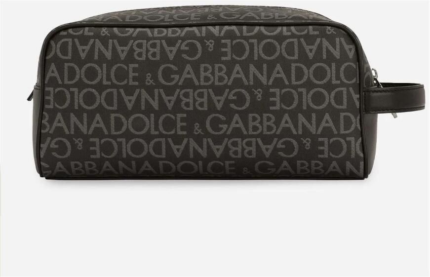 Dolce & Gabbana Logo-Print Toilettas voor Stijlvolle Mannen Black Heren - Foto 2