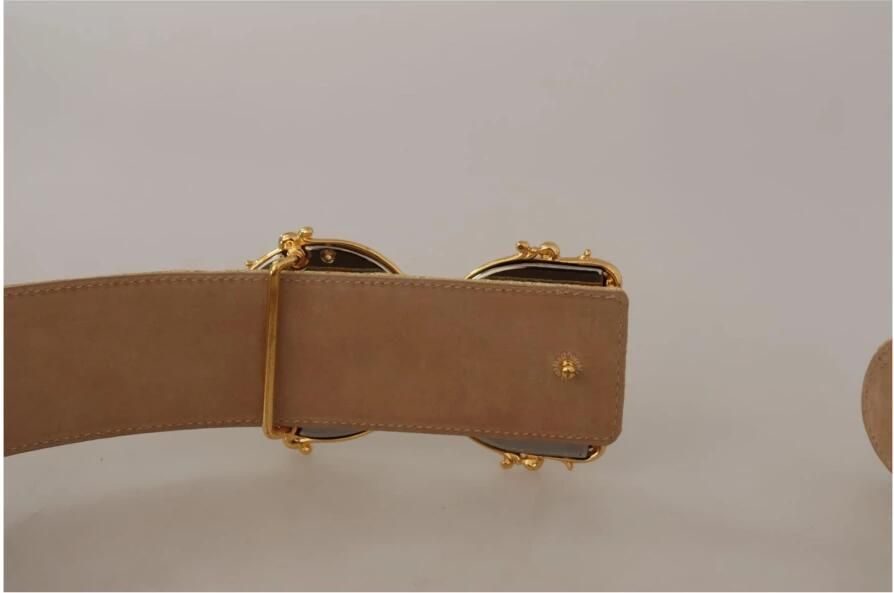 Dolce & Gabbana Echt Leren Riem met Gegraveerde Metalen Logo Gesp Multicolor Dames - Foto 2