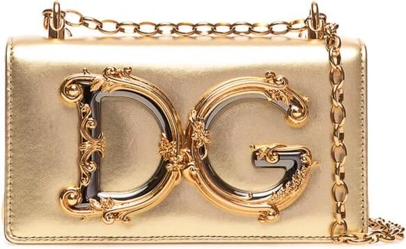 Dolce&Gabbana Crossbody bags DG Girls Bag In Nappa Mordore Leather in goud - Foto 5