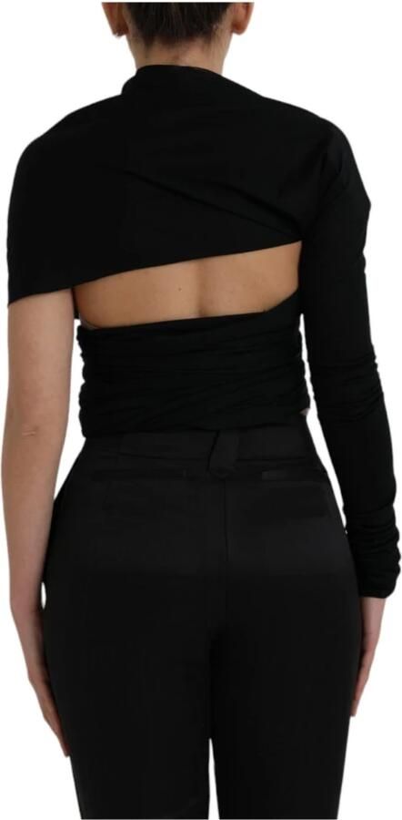 D&G Overhemd D&G Dolce Gabbana MS6454 Een Schouder Gedrapeerde Top - Foto 5
