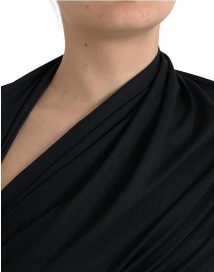 D&G Overhemd D&G Dolce Gabbana MS6454 Een Schouder Gedrapeerde Top