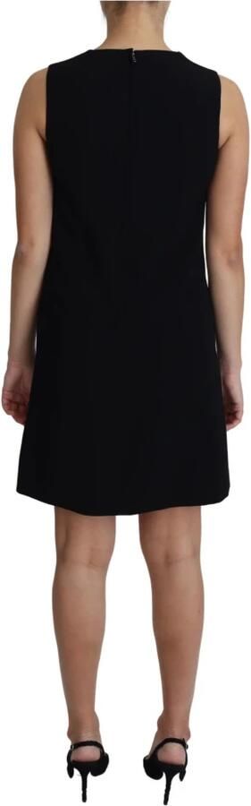 Dolce & Gabbana Zwarte Viscose Stretch A-lijn Shift Mini Jurk Black Dames - Foto 2