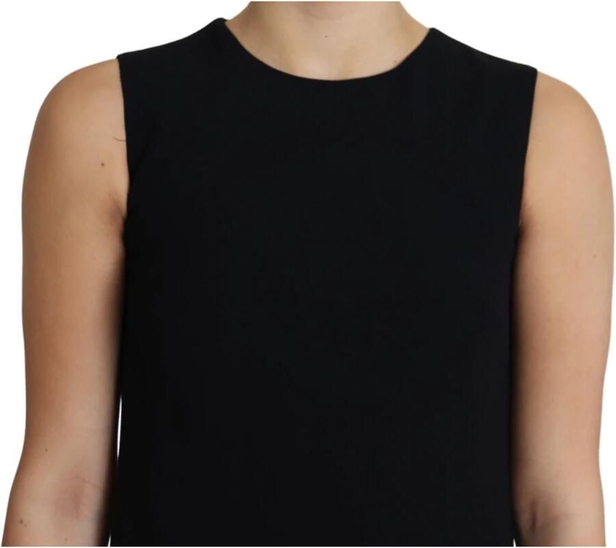 Dolce & Gabbana Zwarte Viscose Stretch A-lijn Shift Mini Jurk Black Dames
