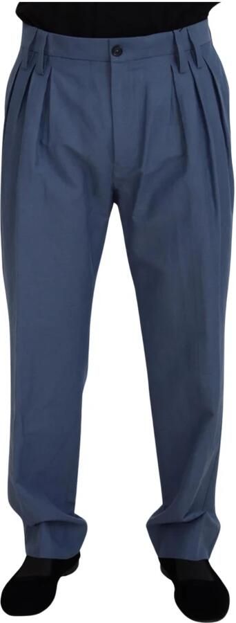 Dolce & Gabbana Blauwe Linnen Chino Heren Formele Broek Blue Heren - Foto 8