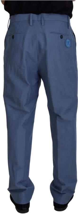 Dolce & Gabbana Blauwe Linnen Chino Heren Formele Broek Blue Heren - Foto 9
