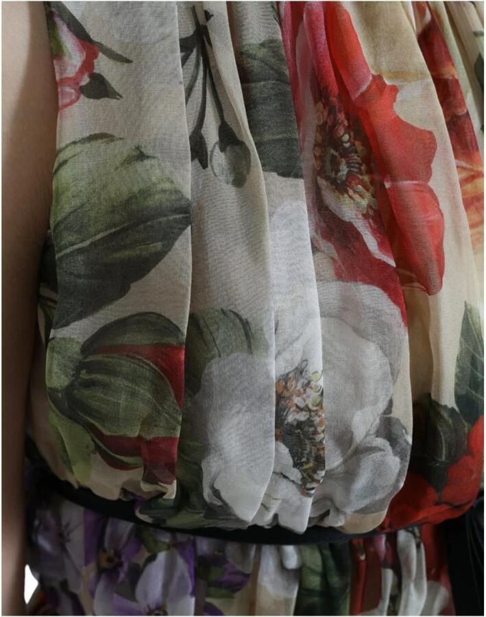 Dolce & Gabbana Beige Floral Sleeveless Round Neck Mini Dress Meerkleurig Dames - Foto 2