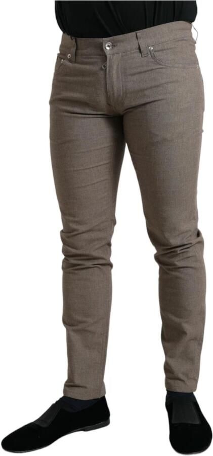 Dolce & Gabbana Exclusieve Bruine Gestreepte News Hoed Brown - Foto 7