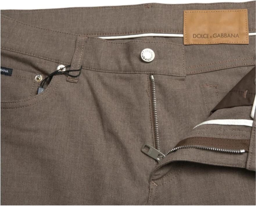 Dolce & Gabbana Exclusieve Bruine Gestreepte News Hoed Brown - Foto 6