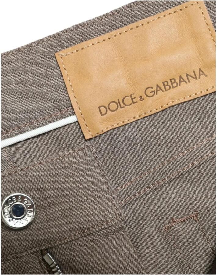 Dolce & Gabbana Exclusieve Bruine Gestreepte News Hoed Brown - Foto 4