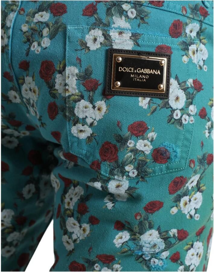 D&G Broek D&G Distressed jeans met bloemenprint PAN75047 - Foto 2