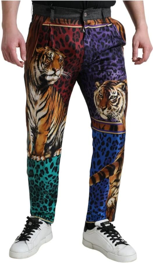 Dolce & Gabbana Multicolor Tiger Print Losse Denim Jeans Multicolor Heren - Foto 4