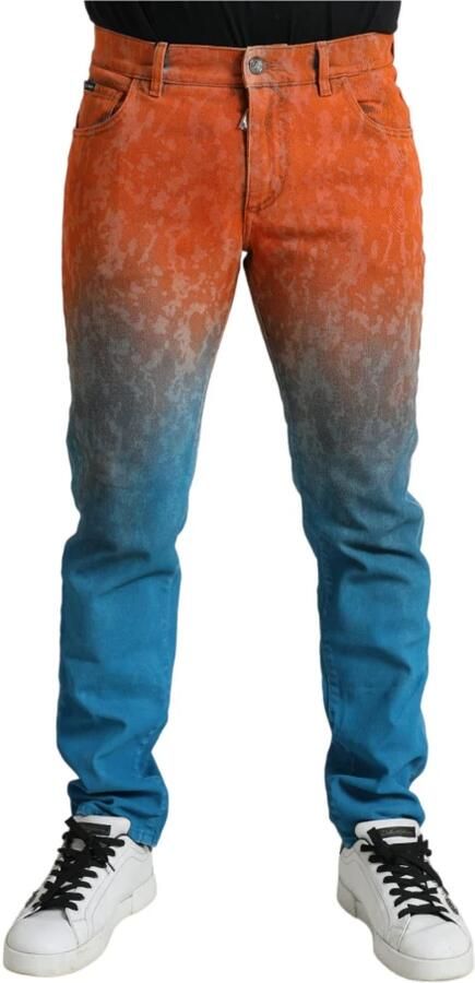 Dolce & Gabbana Elegante Ombre Skinny Denim Jeans Multicolor Heren - Foto 5