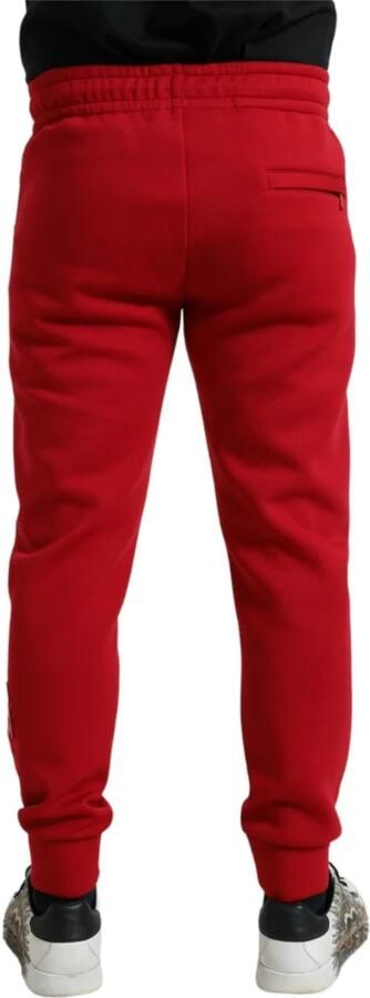 Dolce & Gabbana Rode Katoenmix Skinny Jogger Broek Red Heren - Foto 6