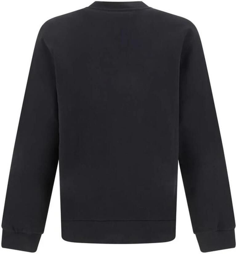 Dolce & Gabbana Kroon Bij Geborduurde Katoenen Sweatshirt Black Heren - Foto 2