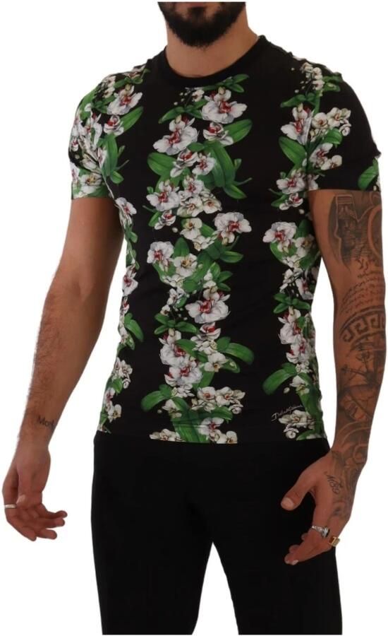 Dolce & Gabbana Elegante Bloe Crewneck Tee voor nen Multicolor - Foto 12