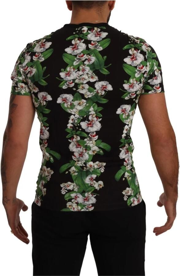 Dolce & Gabbana Elegante Bloe Crewneck Tee voor nen Multicolor - Foto 9