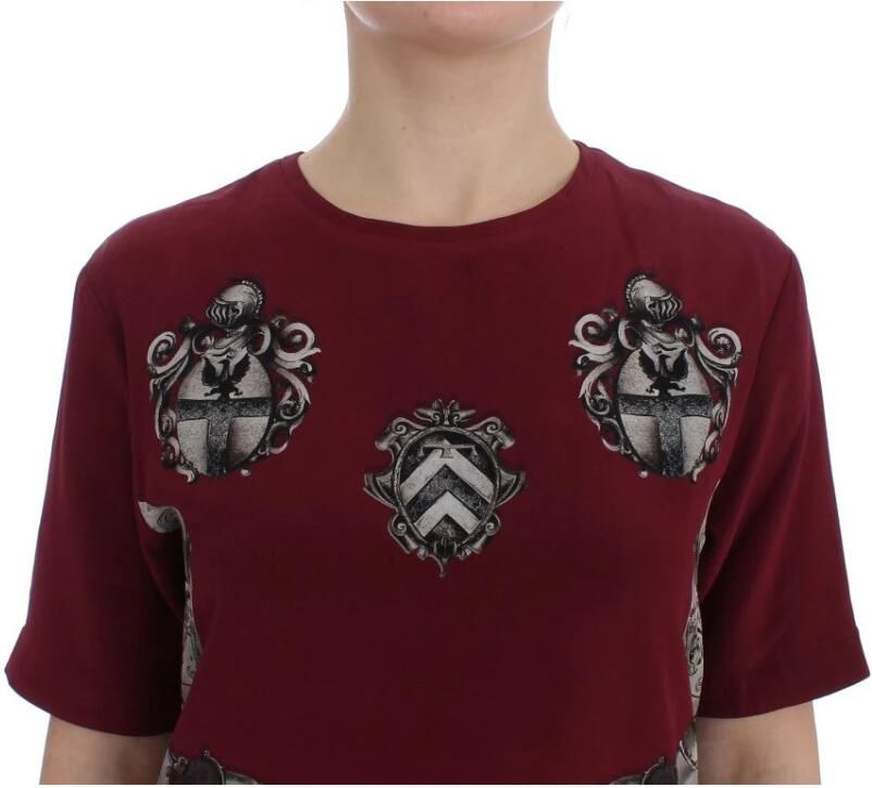 D&G Overhemd D&G Dolce Gabbana Silk Crew Neck Korte Mouw TShirt