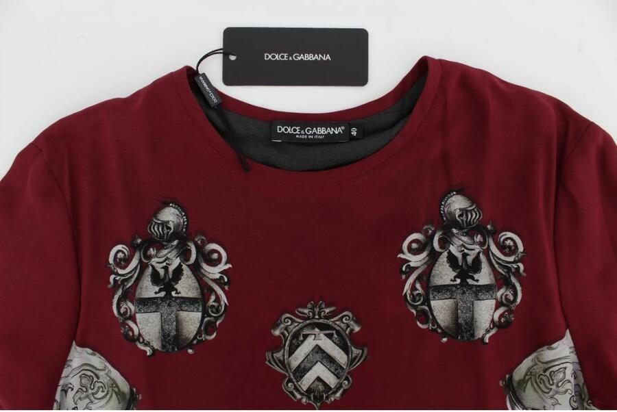 D&G Overhemd D&G Dolce Gabbana Silk Crew Neck Korte Mouw TShirt - Foto 3