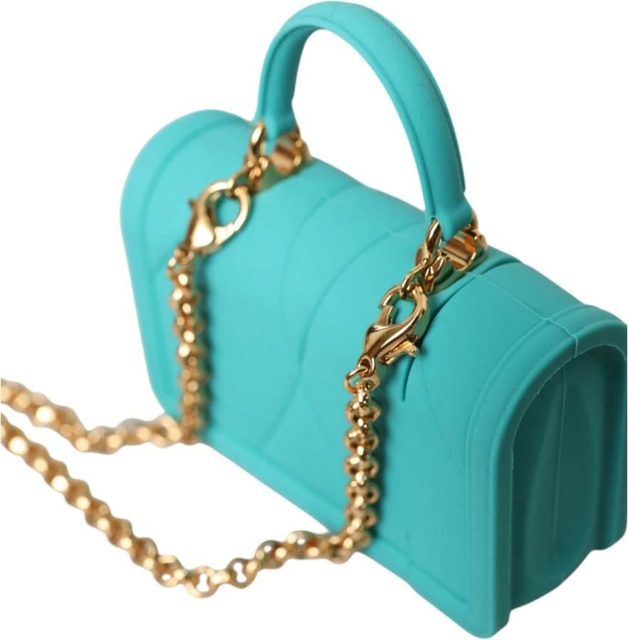 Dolce & Gabbana Turquoise Siliconen Hart Airpods Hoesje Multicolor Dames
