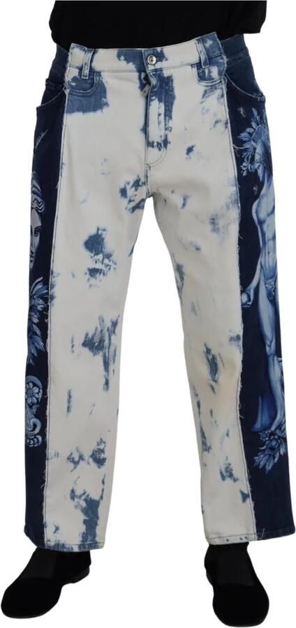 Dolce & Gabbana Blauwe Ceasar Denim Katoenen Losse Fit Jeans Multicolor Heren - Foto 11