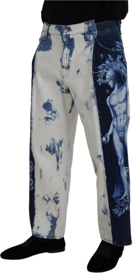 Dolce & Gabbana Blauwe Ceasar Denim Katoenen Losse Fit Jeans Multicolor Heren - Foto 10