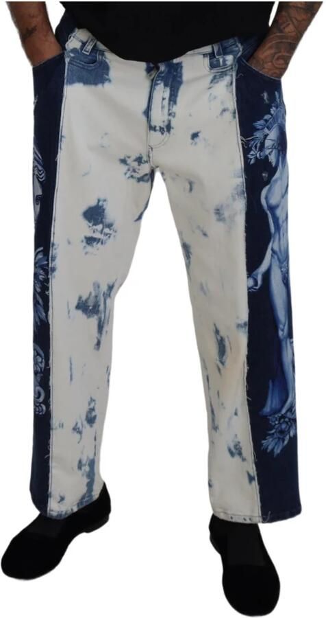 Dolce & Gabbana Blauwe Ceasar Denim Katoenen Losse Fit Jeans Multicolor Heren - Foto 9